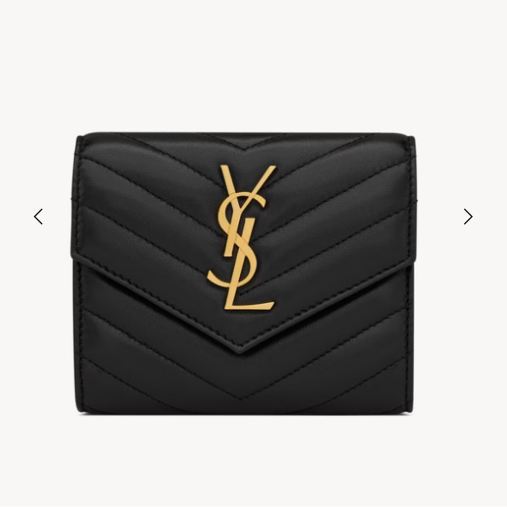 YVES SAINT LAURENT Authentic Leather Wallet - **LIKE NEW**